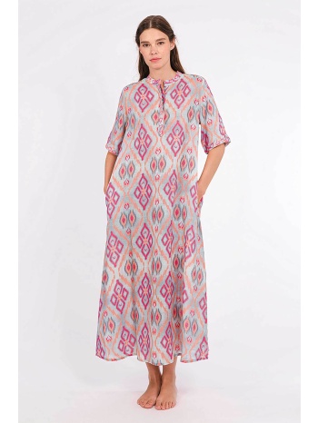 nimo with love γυναικείο midi φόρεμα με print `cassia` 