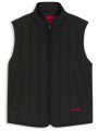 hugo boss ανδρικό μπουφάν καπιτονέ αμάνικο με ψηλό γιακά `breno2611` - 50552653 μαύρο