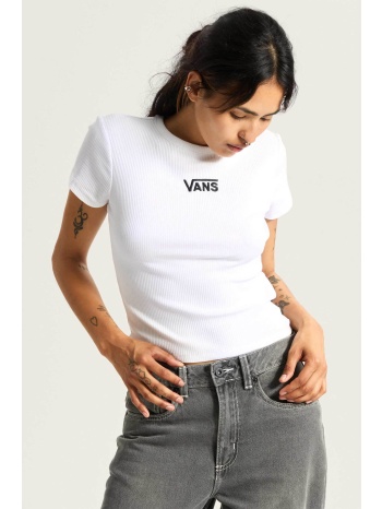 vans γυναικείο t-shirt ribbed με κεντημένο λογότυπο slim