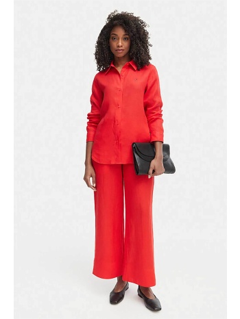 tommy hilfiger γυναικείο ψηλόμεσο παντελόνι wide leg 