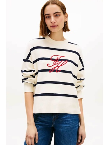 tommy hilfiger γυναικείο πουλόβερ με ριγέ σχέδιο και