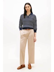 tommy hilfiger γυναικείο ψηλόμεσο παντελόνι barrel fit - ww0ww48993 μπεζ