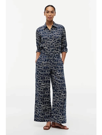 tommy hilfiger γυναικείο ψηλόμεσο παντελόνι wide leg 