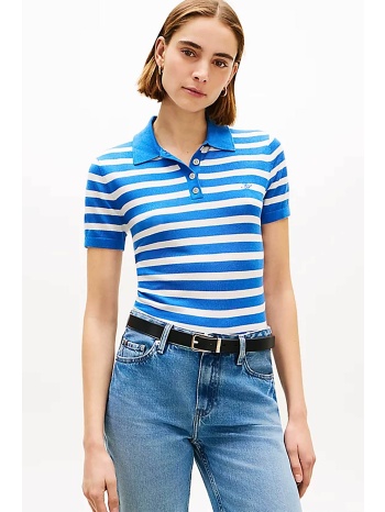 tommy hilfiger γυναικεία μπλούζα πόλο με κεντημένο logo