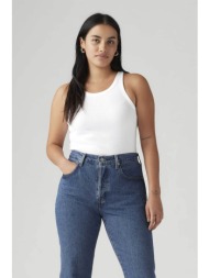 levi`s® γυναικείο αμάνικο τοπ ribbed slim fit `pride racer` - a33810000 λευκό