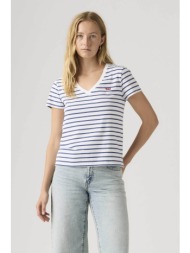 levi`s® γυναικείο t-shirt με ριγέ σχέδιο standard fit `perfect` - 853410134 λευκό - μπλε