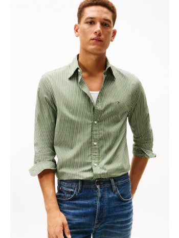 tommy hilfiger ανδρικό πουκάμισο button down με ριγέ σχέδιο