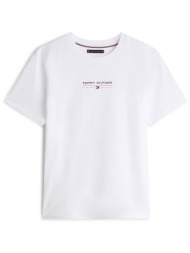 tommy hilfiger ανδρικό t-shirt με λογότυπο regular fit - mw0mw42363 λευκό