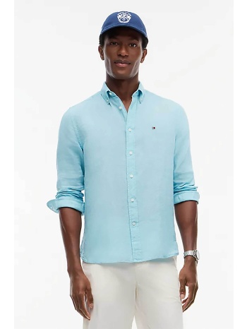 tommy hilfiger ανδρικό λινό πουκάμισο button down με