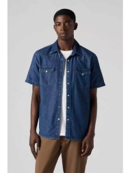 levi`s® ανδρικό denim πουκάμισο standard fit `classic western` - 866260012 denim blue