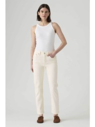 levi`s® γυναικείο τζιν παντελόνι ψηλόμεσο πεντάτσεπο cropped straight fit `501®` - 362000374 λευκό