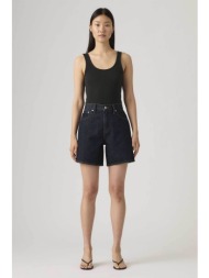 levi`s® γυναικεία denim βερμούδα ψηλόμεση πεντάτσεπη baggy fit - a93110006 denim blue σκούρο