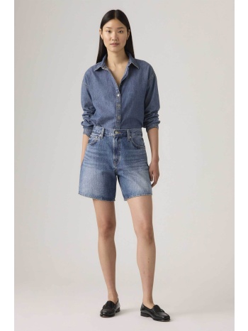 levi`s® γυναικεία denim βερμούδα ψηλόμεση πεντάτσεπη baggy
