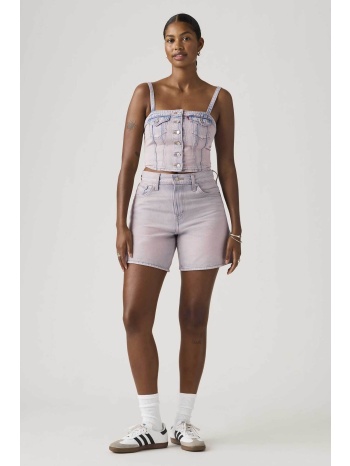 levi`s® γυναικεία denim βερμούδα ψηλόμεση πεντάτσεπη baggy
