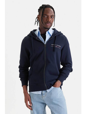 tommy hilfiger ανδρική ζακέτα φούτερ με λογότυπο regular