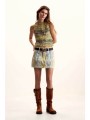 desigual γυναικεία mini φούστα με all-over print `tapestry` by christian lacroix - 26swfd03 εκρού