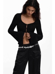 desigual γυναικεία πλεκτή ζακέτα μονόχρωμη `bucarest` - 26swtk19 μαύρο