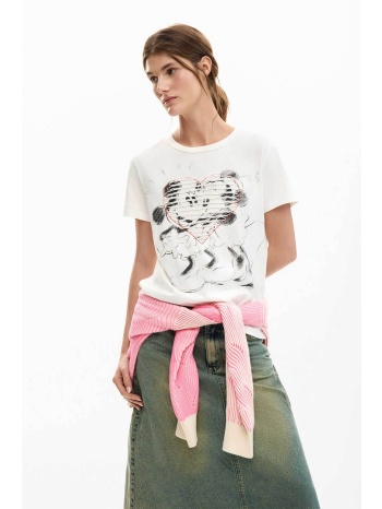 desigual γυναικείο t-shirt με print regular fit `mickey