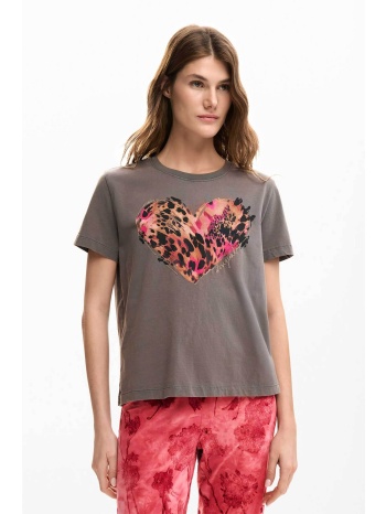 desigual γυναικείο t-shirt με print regular fit `tiger` 