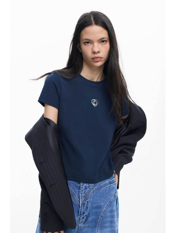 desigual γυναικείo t-shirt με λογότυπο regular fit `berlin`