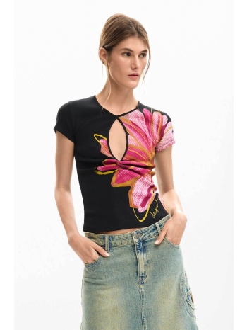 desigual γυναικεία μπλούζα με floral print regular fit