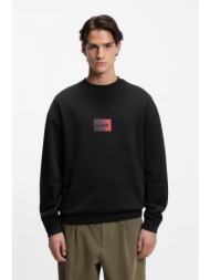 hugo boss ανδρική μπλούζα φούτερ relaxed fit `danotop` - 50553134 μαύρο