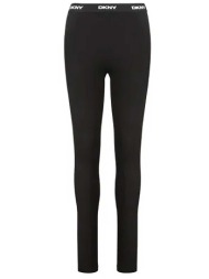dkny γυναικείο κολάν με logo print - dp5p3604 μαύρο