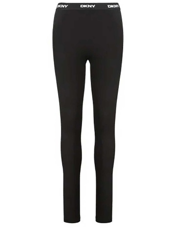 dkny γυναικείο κολάν με logo print - dp5p3604 μαύρο