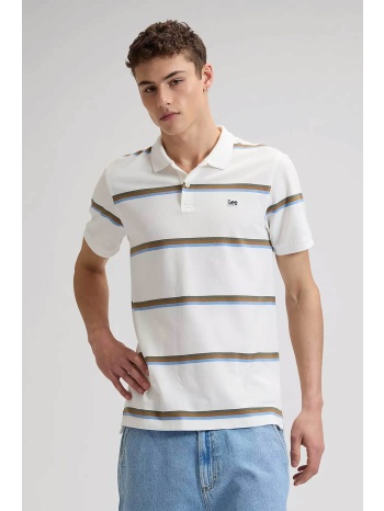 lee® ανδρική μπλούζα πόλο πικέ με ριγέ σχέδιο και κεντημένο