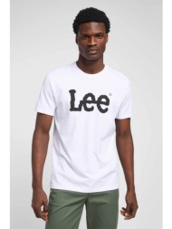 lee® ανδρικό t-shirt με logo print regular fit `woobly` - 112116123-** λευκό