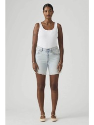 levi`s® γυναικείο ψηλόμεσο denim σορτς πεντάτσεπο `501® mid thigh` - a92960008 denim blue ανοιχτό