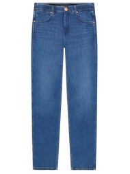 wrangler® ανδρικό τζιν παντελόνι πεντάτσεπο straight fit `greensboro` - 112378875 denim blue