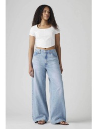 levi`s® γυναικείο ψηλόμεσο τζιν παντελόνι πεντάτσεπο straight wide fit `cinch baggy` - 001up0000 den