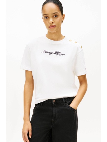 tommy hilfiger γυναικείο t-shirt με κεντημένο λογότυπο και