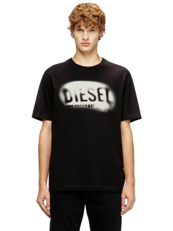 diesel ανδρικό t-shirt με λογότυπο regular fit