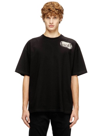 diesel ανδρικό t-shirt με λογότυπο και μοτίβο relaxed fit