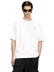 diesel ανδρικό t-shirt με λογότυπο relaxed fit `t-boxt-r30` - s26a164000qiam λευκό