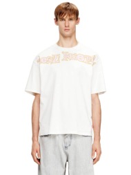 diesel ανδρικό t-shirt με lettering relaxed fit `t-boxt-v3` - s26a199830qiam λευκό