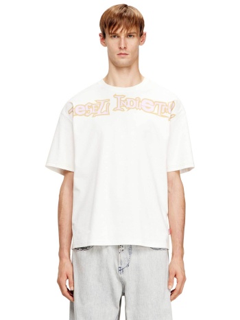 diesel ανδρικό t-shirt με lettering relaxed fit `t-boxt-v3`