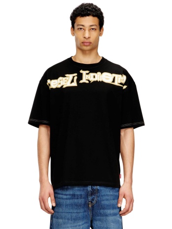diesel ανδρικό t-shirt με lettering relaxed fit `t-boxt-v3`