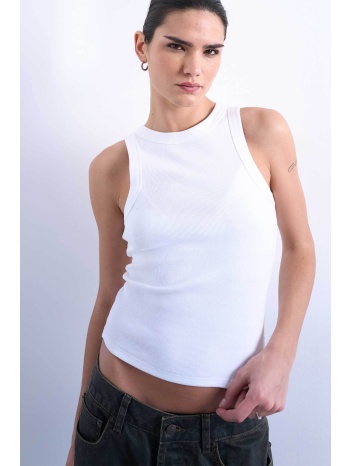 topshop γυναικείο τοπ μονόχρωμο αμάνικο `μary` - 31000872