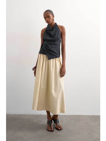 topshop γυναικεία midi φούστα `tssally` - 31000881 κίτρινο