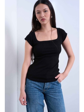 topshop γυναικεία μπλούζα με καρέ λαιμόκοψη `tseveryday` 