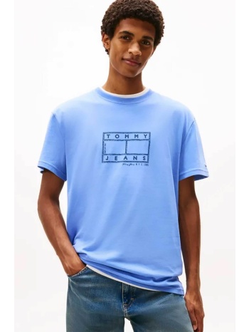tommy jeans ανδρικό t-shirt με λογότυπο regular fit 