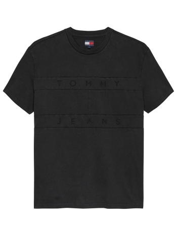 tommy jeans ανδρικό t-shirt με λογότυπο regular fit 