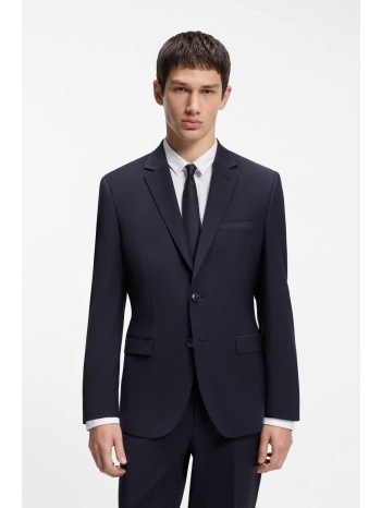 hugo boss ανδρικό σακάκι μονόχρωμο slim fit - 50540157 μπλε
