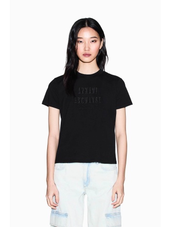 armani exchange γυναικείο t-shirt με κεντημένο λογότυπο