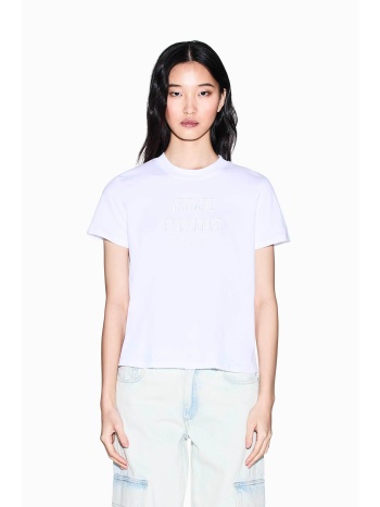 armani exchange γυναικείο t-shirt με κεντημένο λογότυπο