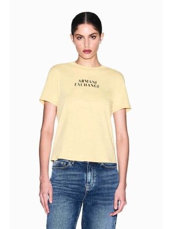 armani exchange γυναικείο t-shirt με λογότυπο regular fit 