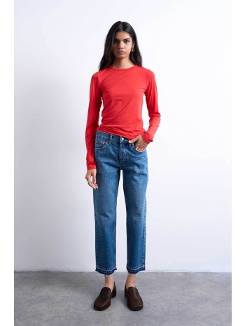topshop γυναικείο τζιν παντελόνι cropped straight fit